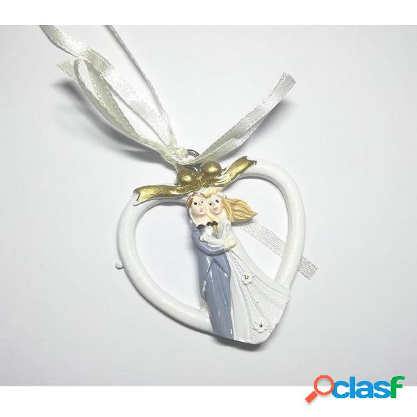 Trade Shop - Set 12 Pz. Bomboniera Sposini Cuore Sposi