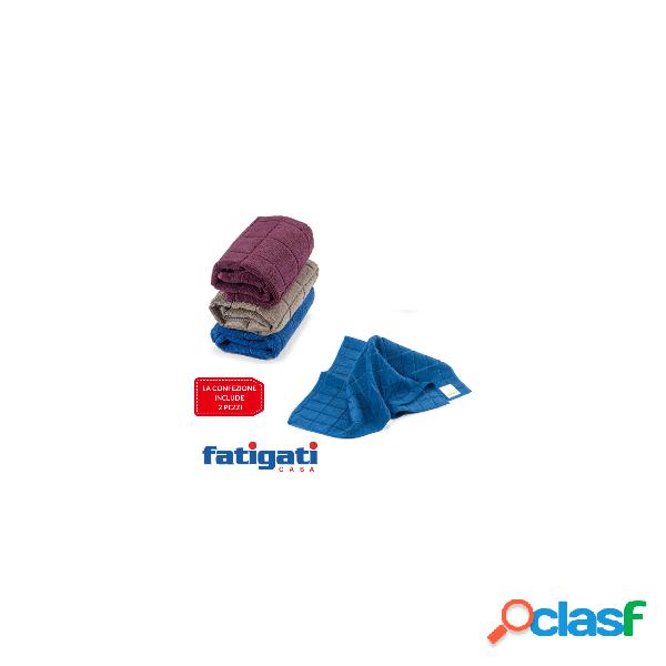 Trade Shop - Set 2 Panni In Microfibra Quadri Fatigati