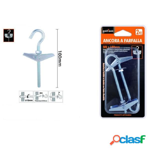 Trade Shop - Set 2 Pz Ancora A Farfalla Con Gancio Acciaio