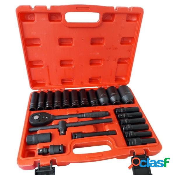 Trade Shop - Set 22 Bussole Boccole 1/2" Esagonali Da 8 A 32