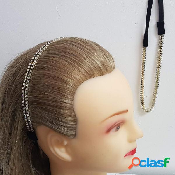 Trade Shop - Set 3 Fasce Fascia 3 Fili Nero Oro Argento