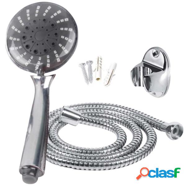 Trade Shop - Set Soffione Doccia 3 Getti Laccio Tubo 150cm