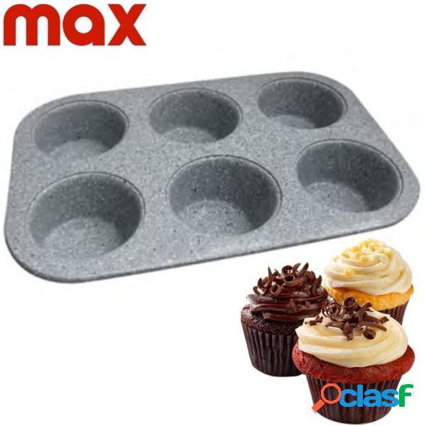 Trade Shop - Stampo 6 Muffin Teglia Marmorizzato 26,5 X 17,5