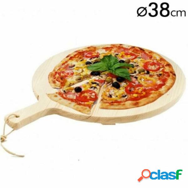 Trade Shop - Tagliere Per Pizza Rotondo 38 Cm In Legno Di