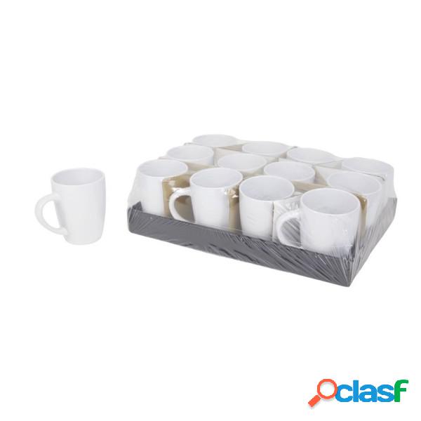 Trade Shop - Tazza Tazzone In Ceramica Bianca Latte Tisana
