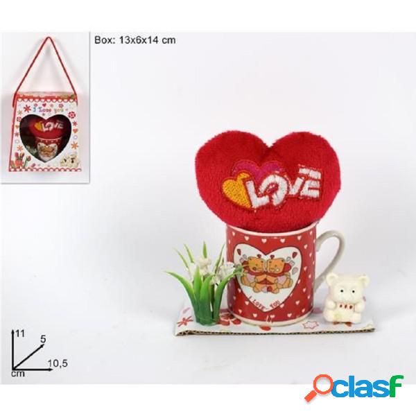 Trade Shop - Tazzina Con Cuore Love Peluche Idea Regalo San