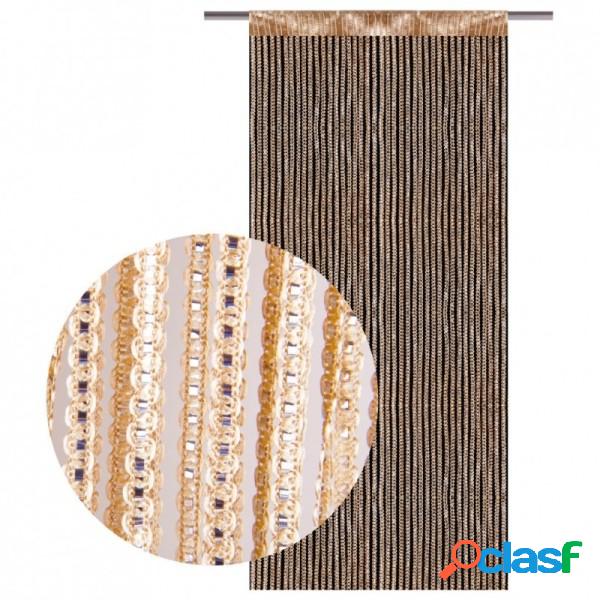 Trade Shop - Tenda A Fili Filo Frange Oro Argento 100x200cm