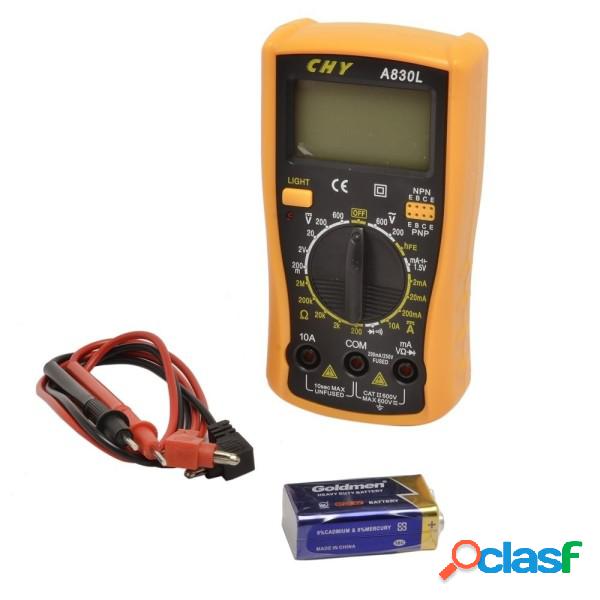 Trade Shop - Tester Multimetro Digitale Lcd Con Puntali