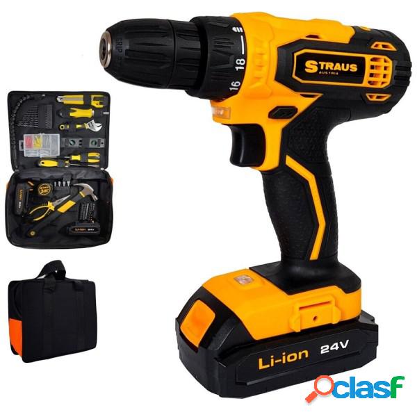 Trade Shop - Trapano Avvitatore Doppia Batteria A Litio 24v