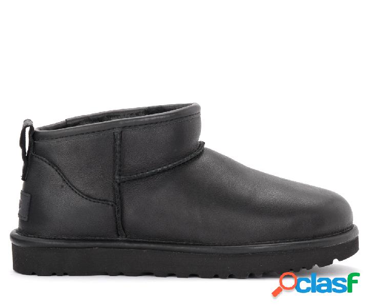 Tronchetto UGG Classic Ultra Mini in pelle nera