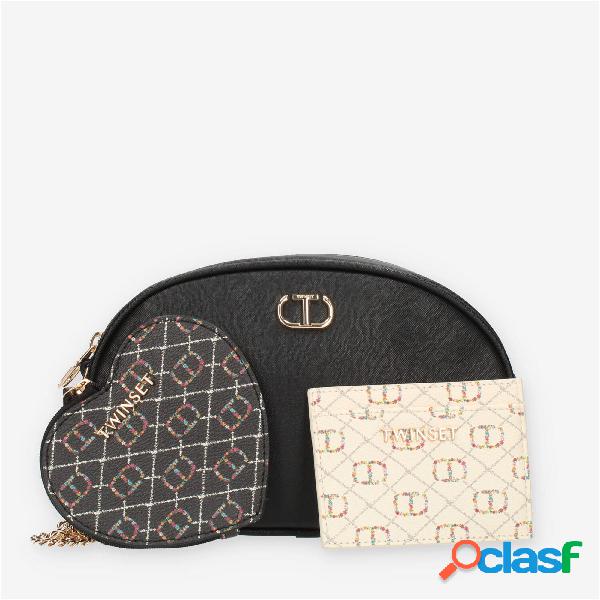 Twinset Milano Borsetta a tracolla nera con catena