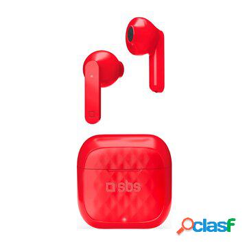 Tws air free cuffie true wireless rosso
