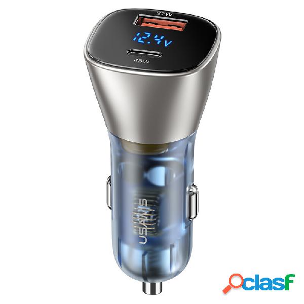 USAMS CC155 72W 2 porte USB PD adattatore per caricabatteria