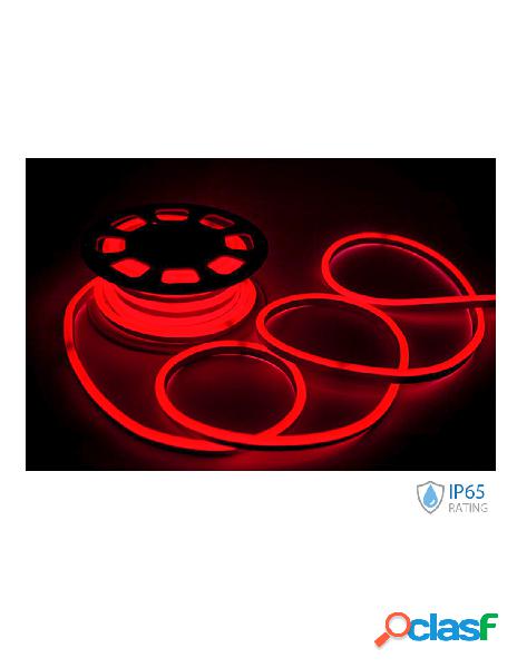 V-tac - 24v bobina led neon flex colore rosso red 10 metri