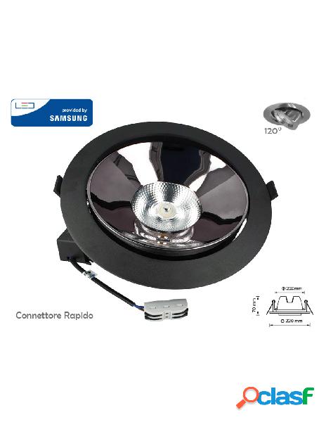 V-tac - faretto led cob da incasso 30w 3000k rotondo