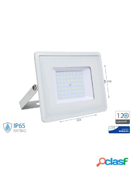 V-tac - faro led flood slim alta luminosita 120lm/w 50w