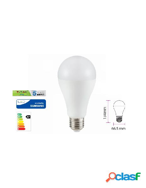 V-tac - lampada led e27 a65 15w bianco neutro 4000k bulbo