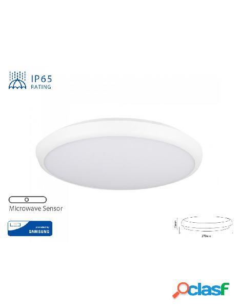 V-tac - plafoniera a led con sensore di movimento a