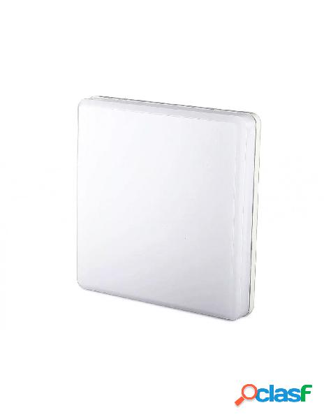 V-tac - plafoniera led quadrata 25w 100lm/w caldo 3000k ip44