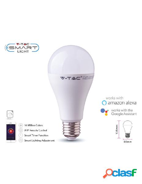 V-tac - v-tac smart lampada led bulb e27 a65 15w wifi rgb