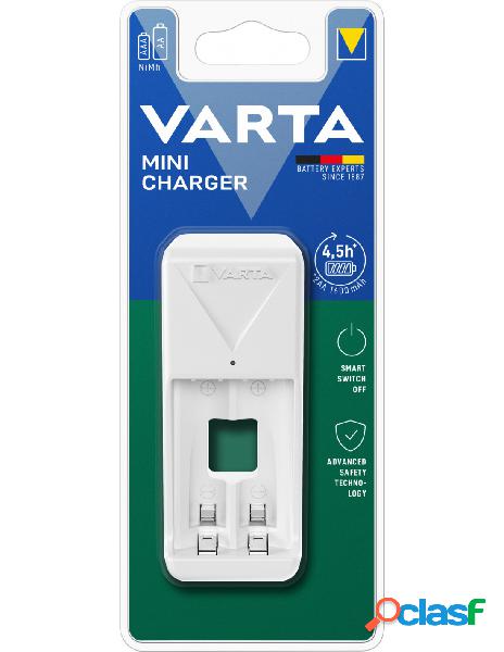 Varta - caricabatterie mini charger per 2 pile stilo