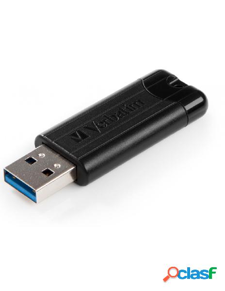 Verbatim - memoria usb 3.0 pinstripe da 32gb colore nero