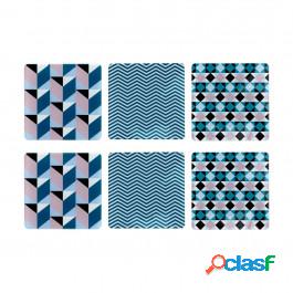 Vesta Home Sottobicchieri Quadrato Set 6 Pz. Decor Modern