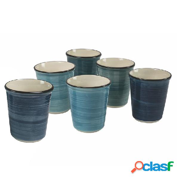 Villa D&apos;Este Baita Set 6 Bicchieri Multicolor Ceramica