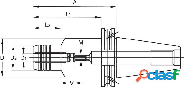 WTE - Mandrino HD corto, sottile, forma ADB SK 40