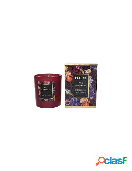 Wax scented candle in glass, colour: multi, size:
