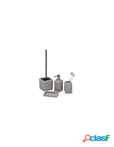 Wenko - set 3 accessori dappoggio bagno granito in ceramica