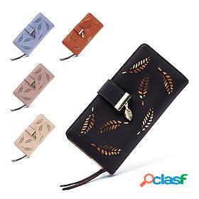 Womens Bags PU Leather Wallet Zipper Floral Print Holiday