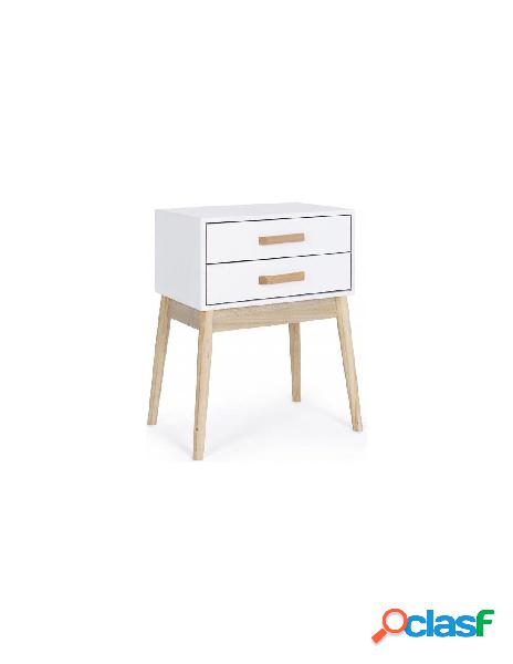 Yes everyday - cassettiera ordinary bianco e legno naturale