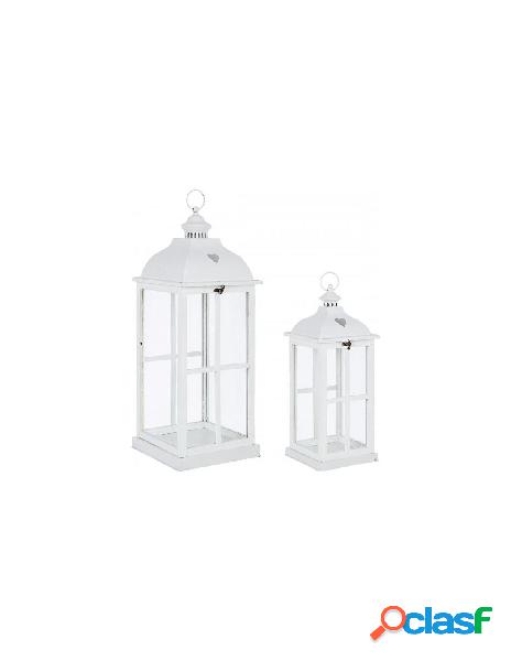Yes everyday - set 2 lanterne yes everyday cross bianco