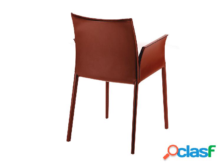 Zanotta Lea Sedia 2085 - Cuoio cat. 95 Rosso Bulgaro 90802