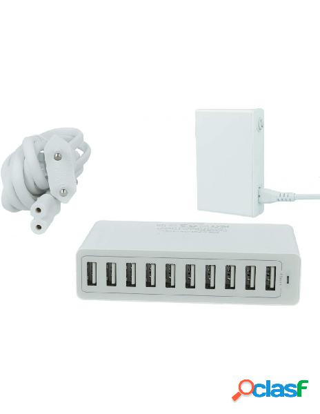 Zorei - alimentatore caricabatterie usb da muro 5v 10a 50w