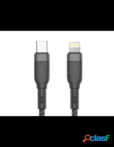 Zorei - cavo usb c pd lightning ricarica veloce 3,5a nero 1