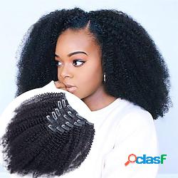 capelli umani brasiliani clip ricci afro crespi per le donne