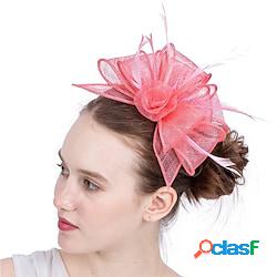 fascinators sinamay Kentucky Derby Chiesa Signora Retrò Con