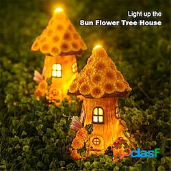figurina lampada stile cottage, attraente cabina solare casa
