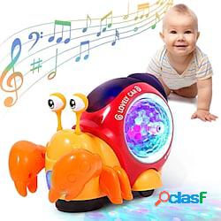 giocattoli per bambini granchio strisciante con musica a led
