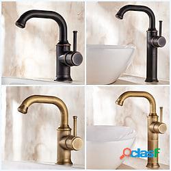 rubinetto del lavandino del bagno ottone antico/orb girevole