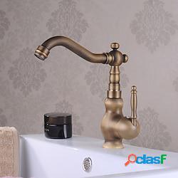 rubinetto per lavabo da bagno in ottone antico, rubinetti da