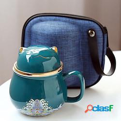 servizio da tè portatile in ceramica gatto fortunato stile