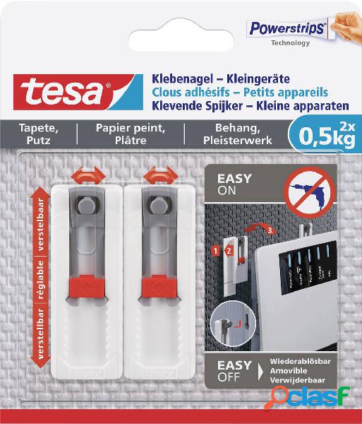 tesa 77782 Piccolo dispositivo a chiodo regolabile Bianco