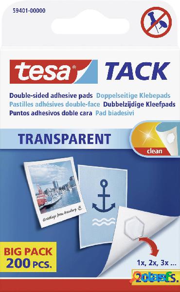 tesa TACK Tappetini adesivi a due lati Trasparente