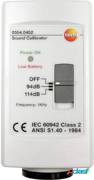 testo 0554 0452 Calibratore Pressione sonora Batteria 9 V