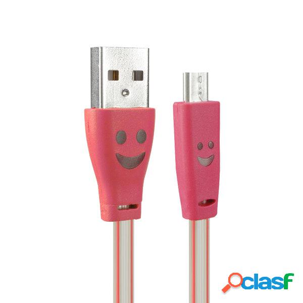 1.0M USB 2.0 al sorriso Micro USB LED Linea di dati di