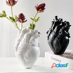 1 resina creativa multi-colore simulato vaso cuore piatto