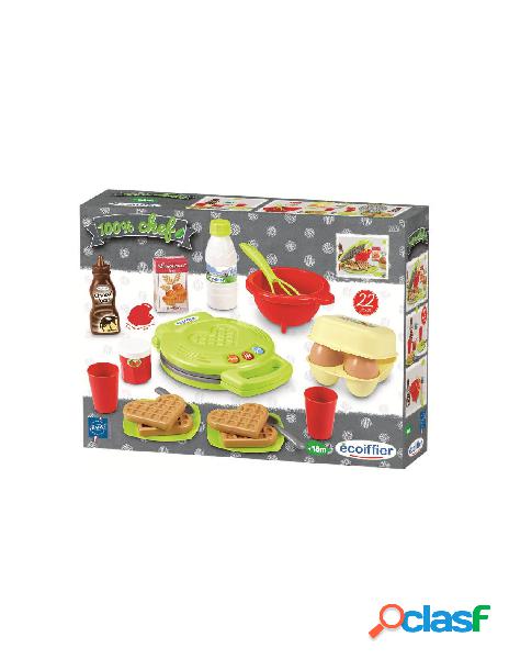 100% chef piastra dei waffle 22 pz